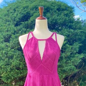 🌸Free People Miss Connections Sleeveless Mini Dress, Size 8, Fuschia Pink